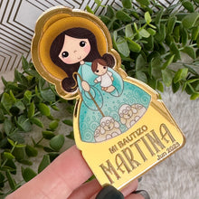 Load image into Gallery viewer, Custom Magnets Virgin of the Divine Shepherdess, Personalized Fridge Magnets, Baptism Gift Personalized