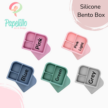 Load image into Gallery viewer, Customized Silicone Bento Boxes, Kid's Lunchboxes, Personalized Name Lunch Box, Back to School Lunch, Divided Food Container, Food Storage