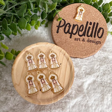 Load image into Gallery viewer, Charm Acrylic Gold for Bracelet, Virgin of the Valley Charm for Necklaces, Acrylic Charm Bracelet for Women, Gift for Her, Christmas Gift