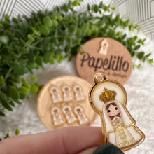 Load image into Gallery viewer, Charm Acrylic Gold for Bracelet, Virgin of the Valley Charm for Necklaces, Acrylic Charm Bracelet for Women, Gift for Her, Christmas Gift