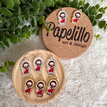 Load image into Gallery viewer, Charm Acrylic Gold for Bracelet, Heart of Jesus Charm for Necklaces, Acrylic Charm Bracelet for Women, Gift for Her, Christmas Gift