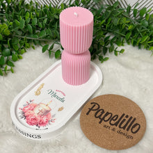 Load image into Gallery viewer, Eco Resine Oval Tray Baptism Gift Girl | Handmade Vanity Tray | Jewelry Holder | Decorative Organizer | Modern Home Decor | Unique Gift Idea