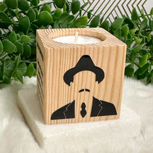 Load image into Gallery viewer, Baby Shower Favors, Handmade Wooden Candle Holder, Personalized Tealight Holder, Baptism Candle Favor, Confirmation, Jose Gregorio Hernandez