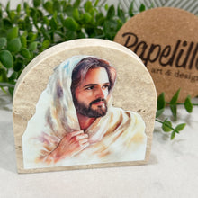 Load image into Gallery viewer, Jesus Baptism Gift, Arch Natural Travertine Stone Christening Gifts, Baptism Gifts for Goddaughter, Unique Baptism Gift Baby Idea