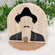 Load image into Gallery viewer, Personalized Baptism Gift José Gregorio Hernández, Arch Natural Travertine Stone Christening, Baptism Gifts for Goddaughter, Unique Baptism