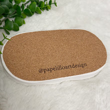 Load image into Gallery viewer, Eco Resine Oval Tray Virgin Mary | Handmade Vanity Tray | Jewelry Holder | Decorative Organizer | Modern Home Decor | Unique Christening Gift