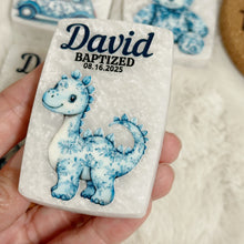 Load image into Gallery viewer, Custom Magnets Marble, Toile de Jouy Custom Baptism Gift, Personalized Fridge Magnets, Baptism Gift Personalized