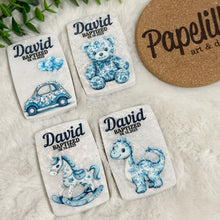 Load image into Gallery viewer, Custom Magnets Marble, Toile de Jouy Custom Baptism Gift, Personalized Fridge Magnets, Baptism Gift Personalized