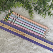 Load and play video in Gallery viewer, Personalized Engraved #2 pencils, Pastel Pencils, Back to School