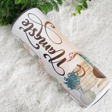 Load image into Gallery viewer, Namaste Yoga Tumbler, Meditate Cup, Yoga Lover Drinking Cups, Yoga Gift 20oz, Custom Yoga Tumbler, Meditation Girl