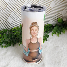 Load image into Gallery viewer, Namaste Yoga Tumbler, Meditate Cup, Yoga Lover Drinking Cups, Yoga Gift 20oz, Custom Yoga Tumbler, Meditation Girl