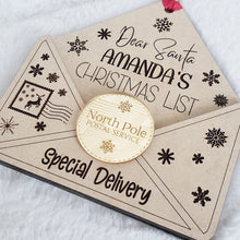 Load image into Gallery viewer, Letter To Santa Envelope Ornament | Personalized Santa Envelope Letter Christmas Tree Ornament | Holiday Ornament for Kids