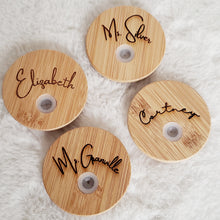 Load image into Gallery viewer, Mushroom Glass Coffee Cup, Mushroom Glass Iced Coffee Cup with Bamboo Lid and Straw, Iced Coffee Glass, Gift for Friend, Coffee Aesthetic 16oz