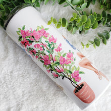 Load image into Gallery viewer, Santorini Greece Tumbler, Vacation Travel Custom, Stainless Steel Drinking Cups, Birthday Gift, Trip Bachelorette 20oz