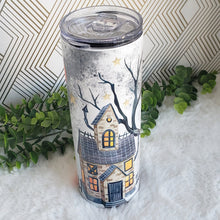Load image into Gallery viewer, Halloween Skinny Tumbler, Stainless Steel, Drinking Cups, Personalized Travel Mug, Halloween Party Favors, Spooky Vibes 20oz