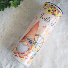 Load image into Gallery viewer, Fall Gnome Tumbler, Thanksgiving Tumbler, Pumpkin Drinking Cups With Straw, Personalized Party Thanksgiving 20oz