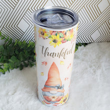 Load image into Gallery viewer, Fall Gnome Tumbler, Thanksgiving Tumbler, Pumpkin Drinking Cups With Straw, Personalized Party Thanksgiving 20oz