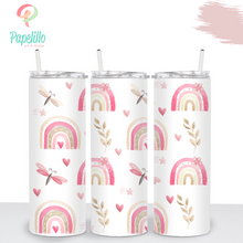 Load image into Gallery viewer, Butterfly Skinny Tumbler, Butterfly Cup With Straw, Drinking Cup, Party Birthday Gift, Lover Gifts, 20oz Stainless Steel