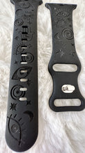 Load image into Gallery viewer, Evil Eye watch Band engraved watch Band Personalized Watch Band Monogrammed Silicone Band engraved watch band