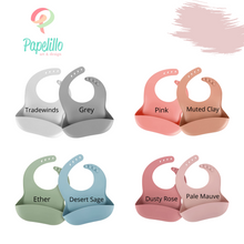 Load image into Gallery viewer, Personalized Silicone Bib, Engraved Baby Bib, Baby Shower Gift, Washable Baby Bib, Baby Gift, Toddler Bib, Personalized Gift Baby