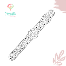 Load image into Gallery viewer, Happy Face watch Band engraved watch Band Personalized Retro Groovy Watch Band Monogrammed Silicone Band engraved watch band