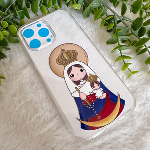 Clear Silicone Cover Case virgin of Chiquinquira for iPhone 14 13 12 11 Pro Max Phone Case, Gift for Her, Christmas Gif