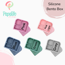 Load image into Gallery viewer, Customized Silicone Bento Boxes, Kid&#39;s Lunchboxes, Personalized Name Lunch Box, Back to School Lunch, Divided Food Container, Food Storage
