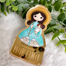 Load image into Gallery viewer, Custom Magnets Virgin of the Divine Shepherdess, Personalized Fridge Magnets, Baptism Gift Personalized
