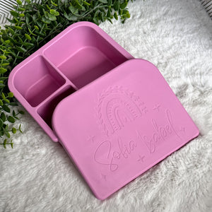 Customized Silicone Bento Boxes, Kid's Lunchboxes, Personalized Name Lunch Box, Back to School Lunch, Divided Food Container, Food Storage
