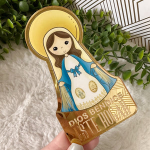 Custom Magnets Our Lady of Graces, Personalized Fridge Magnets, Baptism Gift Personalized