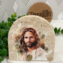 Load image into Gallery viewer, Personalized Baptism Gift Jesus, Arch Natural Travertine Stone Christening, Baptism Gifts for Goddaughter, Unique Baptism
