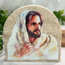 Load image into Gallery viewer, Jesus Baptism Gift, Arch Natural Travertine Stone Christening Gifts, Baptism Gifts for Goddaughter, Unique Baptism Gift Baby Idea
