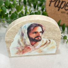 Load image into Gallery viewer, Jesus Baptism Gift, Arch Natural Travertine Stone Christening Gifts, Baptism Gifts for Goddaughter, Unique Baptism Gift Baby Idea
