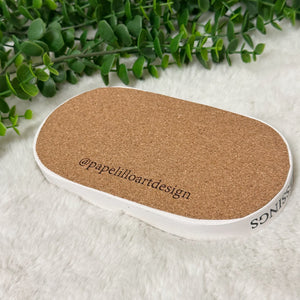 Eco Resine Oval Tray Virgin Mary | Handmade Vanity Tray | Jewelry Holder | Decorative Organizer | Modern Home Decor | Unique Christening Gift