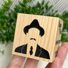 Load image into Gallery viewer, Baby Shower Favors, Handmade Wooden Candle Holder, Personalized Tealight Holder, Baptism Candle Favor, Confirmation, Jose Gregorio Hernandez
