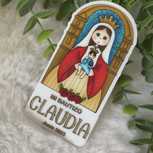 Load and play video in Gallery viewer, Custom Magnets Virgin of Coromoto, Personalized Fridge Magnets, Baptism Gift Personalized
