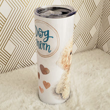 Load image into Gallery viewer, Dog Personalized Tumbler, Golden Dodle, Double Wall Insulated, Gift, Tumbler with Lid &amp; Straw, Custom Tumbler
