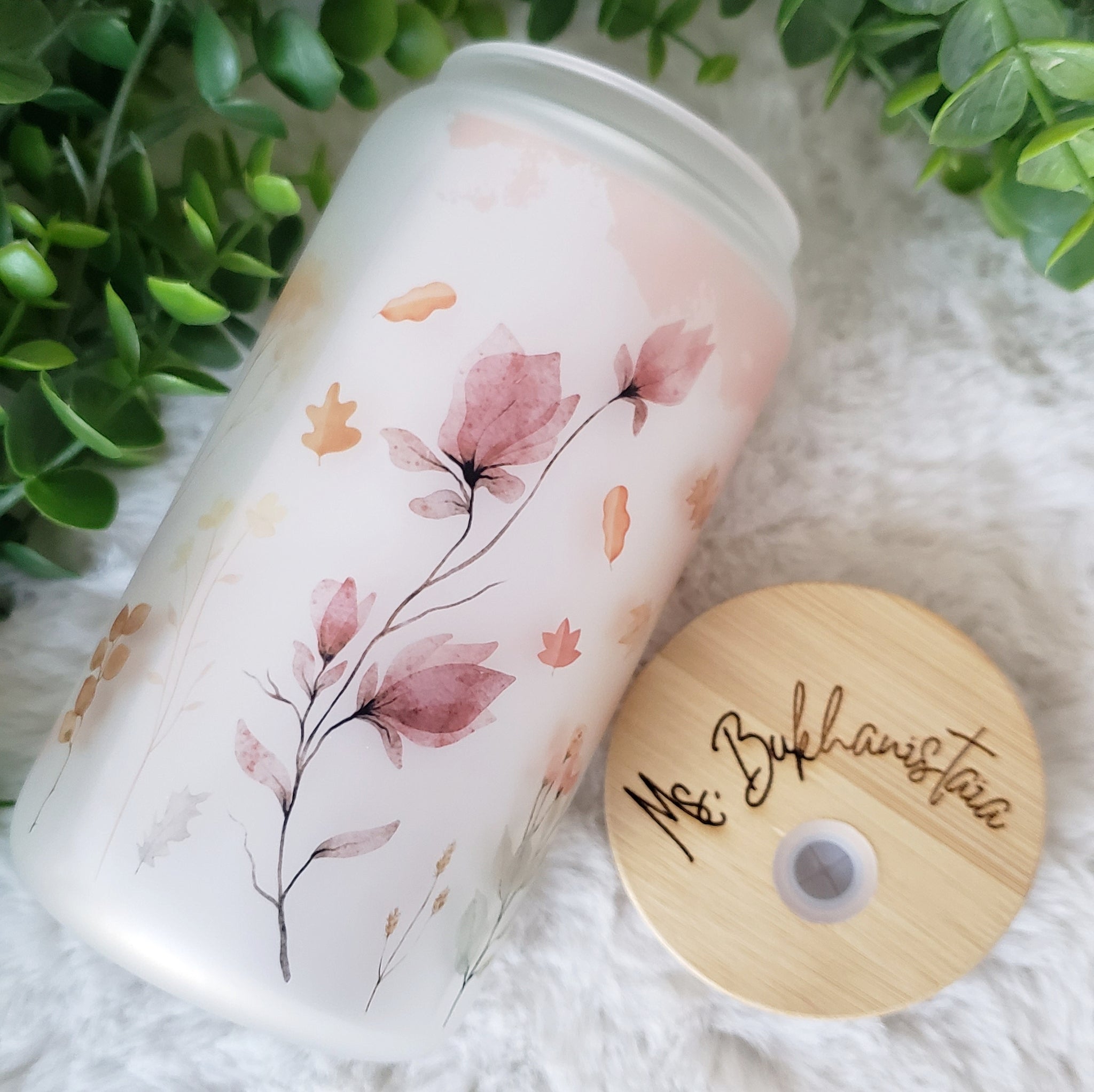 Starbucks floral iced coffee cup