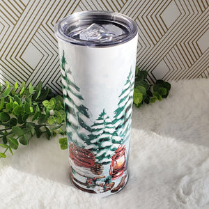 Winter Merry Christmas Tumbler, Stainless Steel, Gifts Christmas, Skinny Drinking Cups, Personalized Gift Trip, New Year Sublimation