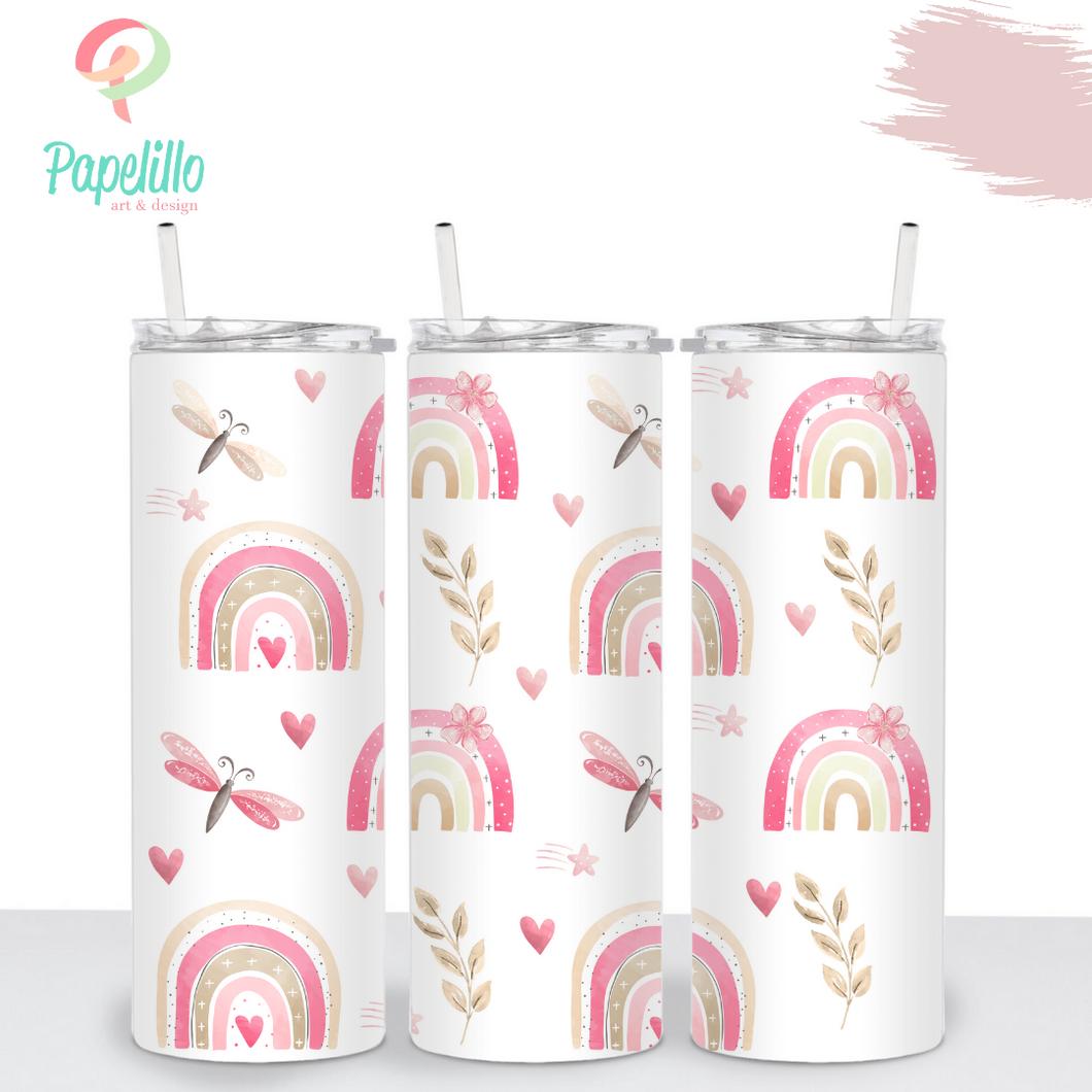 Butterfly Skinny Tumbler, Butterfly Cup With Straw, Drinking Cup, Party Birthday Gift, Lover Gifts, 20oz Stainless Steel