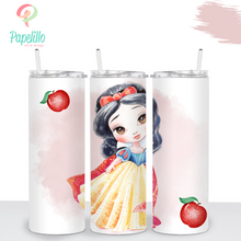 Load image into Gallery viewer, Custom Snow White Inspired, Disney Tumbler, Princess Gift, Stainless Steel, Drinking Cups Personalized Party Birthday, 20oz Cup Cartoon
